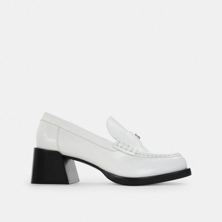 Mocassins COACH Natalie Feminino Branco | 52190CUOH