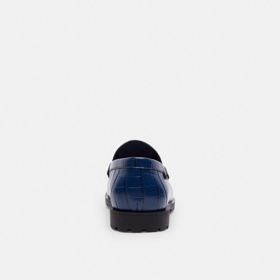 Mocassins COACH Reagan Masculino Azuis | 27389TVOS