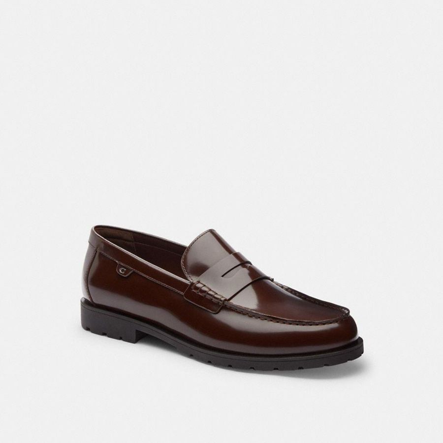 Mocassins COACH Reagan Masculino Marrom | 08234XNDP