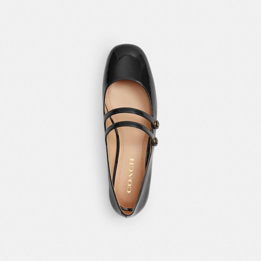 Mocassins COACH Winley Mary Jane Feminino Pretas | 20563ZKCF