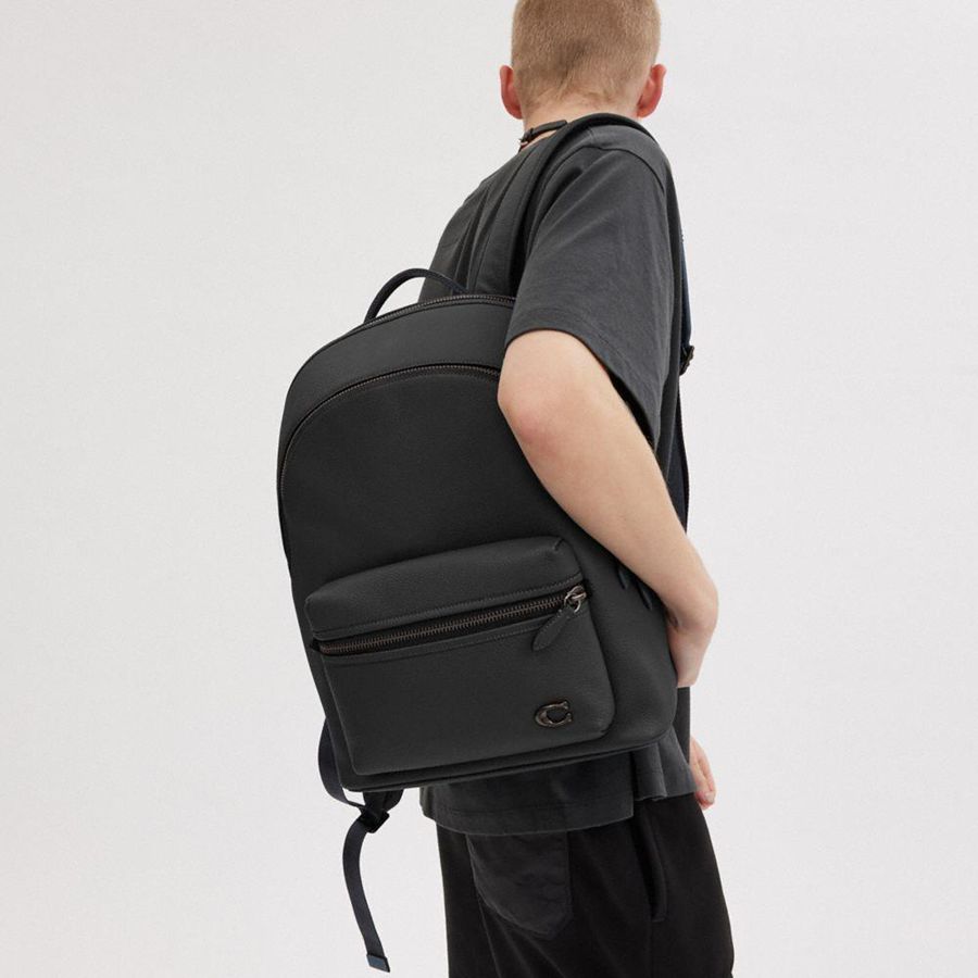 Mochila COACH Charter Masculino Pretas | 13705IMSP