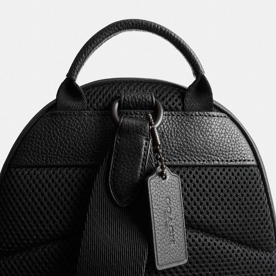 Mochila COACH Charter Pack In Signature Leather Masculino Pretas | 96015OVNW