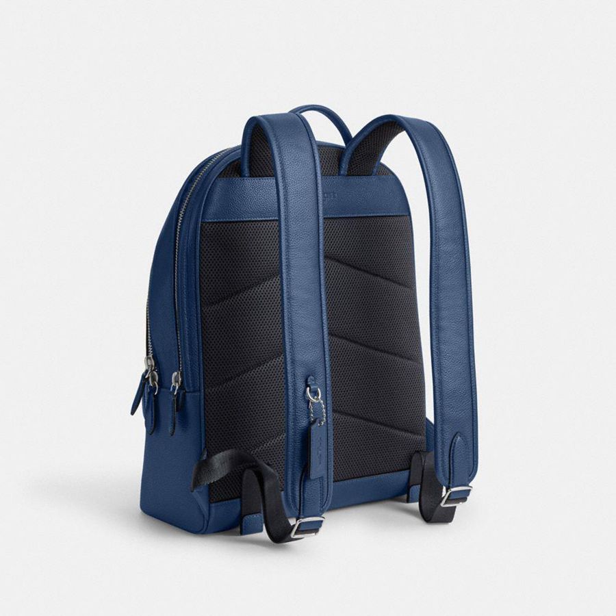 Mochila COACH Charter With Coach Graphic Masculino Azuis | 42695TSID