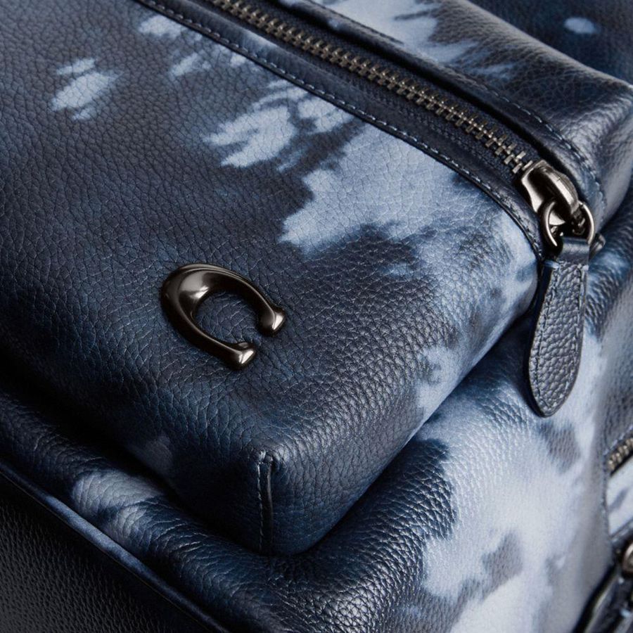 Mochila COACH Charter With Tie Dye Print Masculino Azul Marinho | 95302EFXH