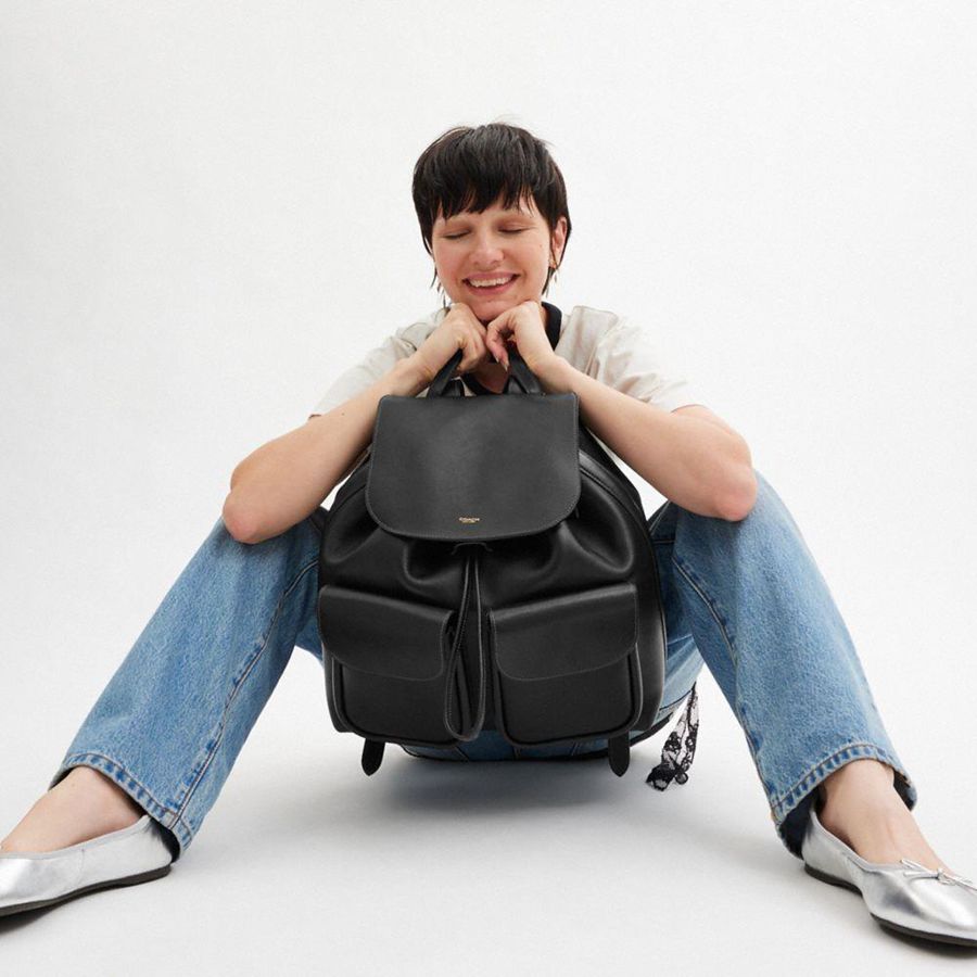 Mochila COACH Crosby Feminino Pretas | 42158DFLY