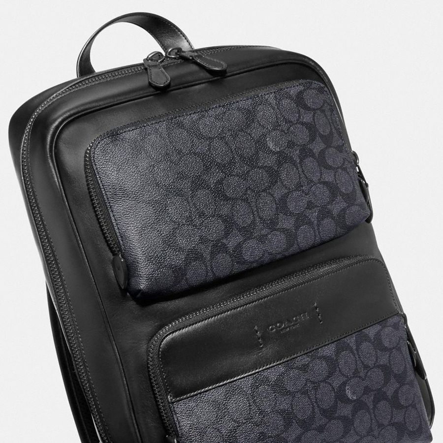 Mochila COACH Gotham In Signature Canvas Feminino Pretas | 63250SIPZ