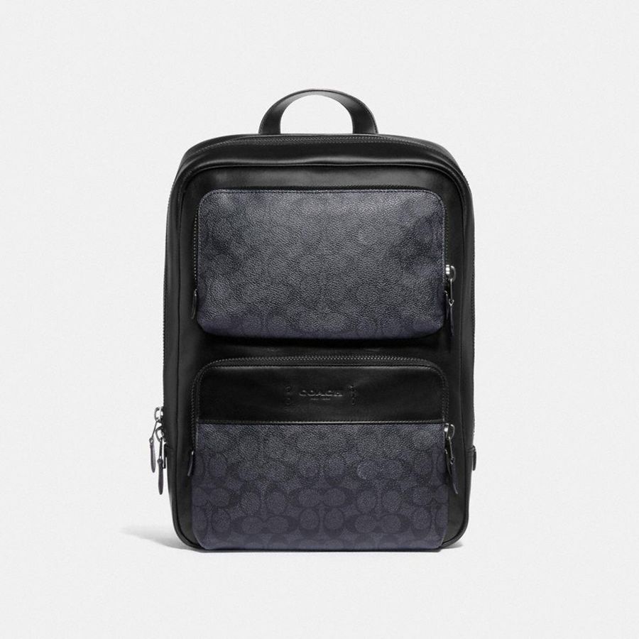 Mochila COACH Gotham In Signature Canvas Feminino Pretas | 63250SIPZ
