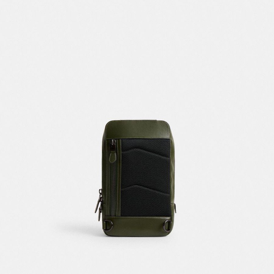 Mochila COACH Gotham Pack In Signature Camo Print Masculino Verdes | 61325KQJC
