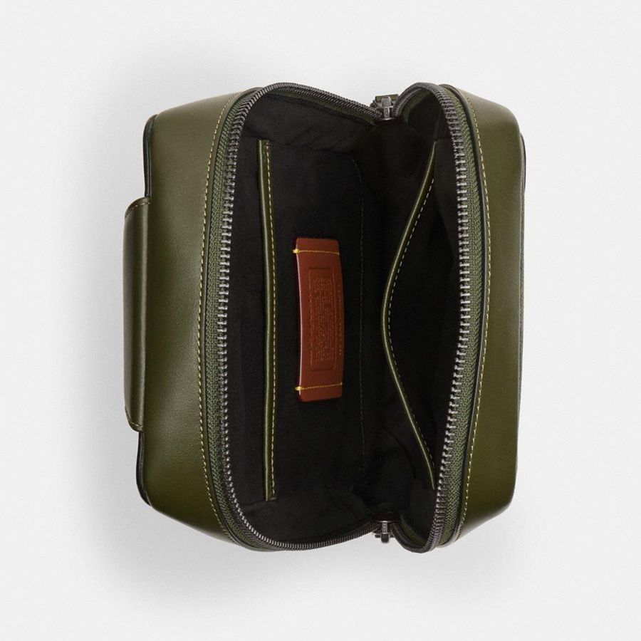 Mochila COACH Gotham Pack In Signature Camo Print Masculino Verdes | 61325KQJC