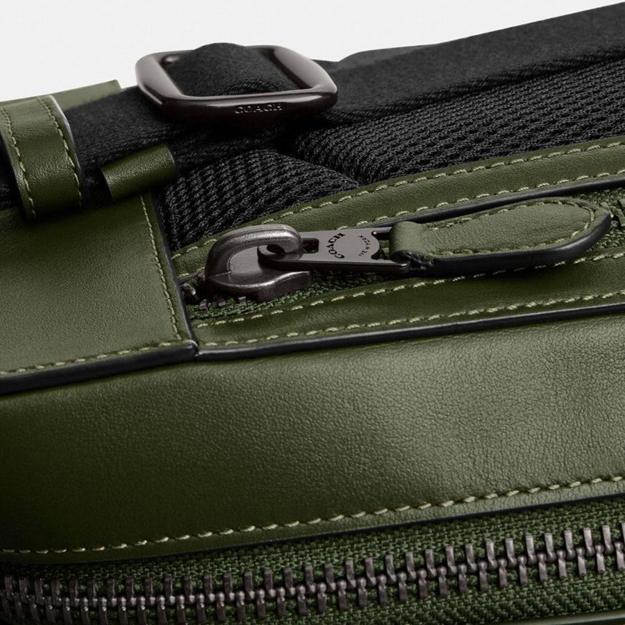 Mochila COACH Gotham Pack In Signature Camo Print Masculino Verdes | 61325KQJC