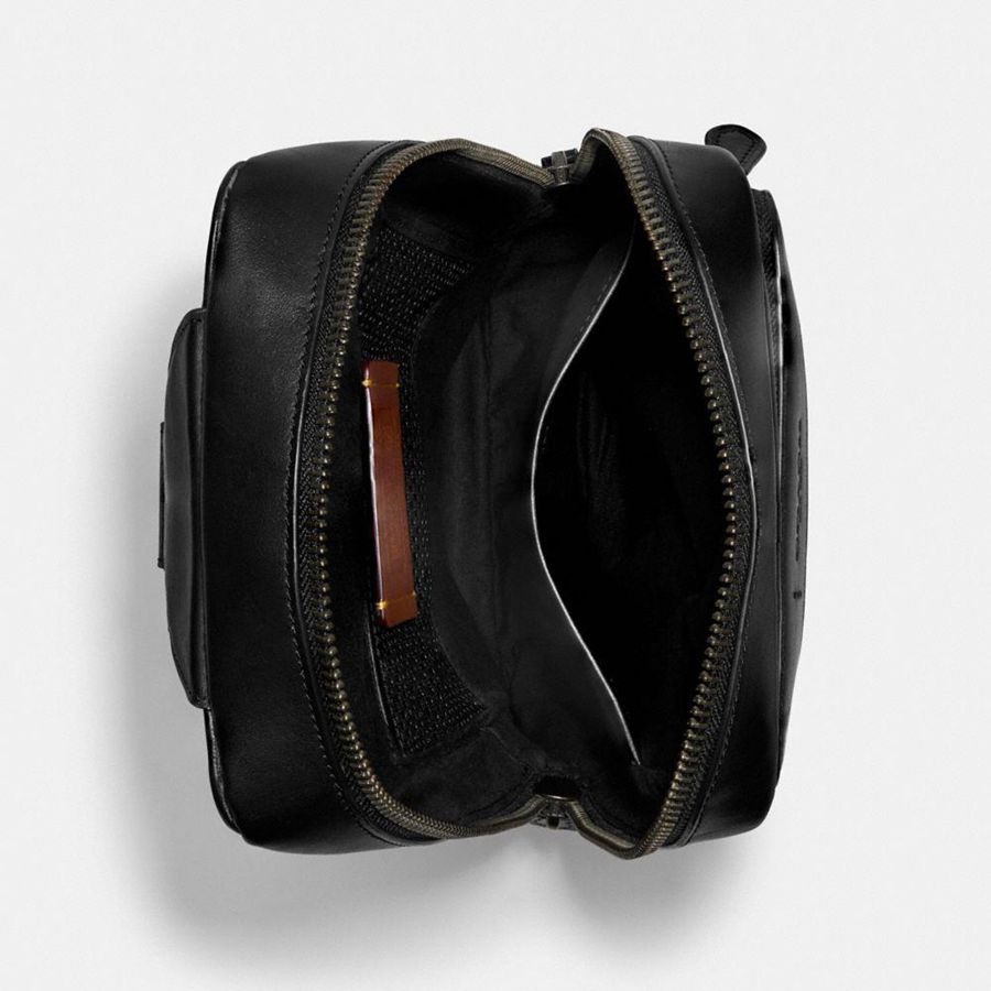 Mochila COACH Gotham Pack In Signature Canvas Feminino Pretas | 32518POSU