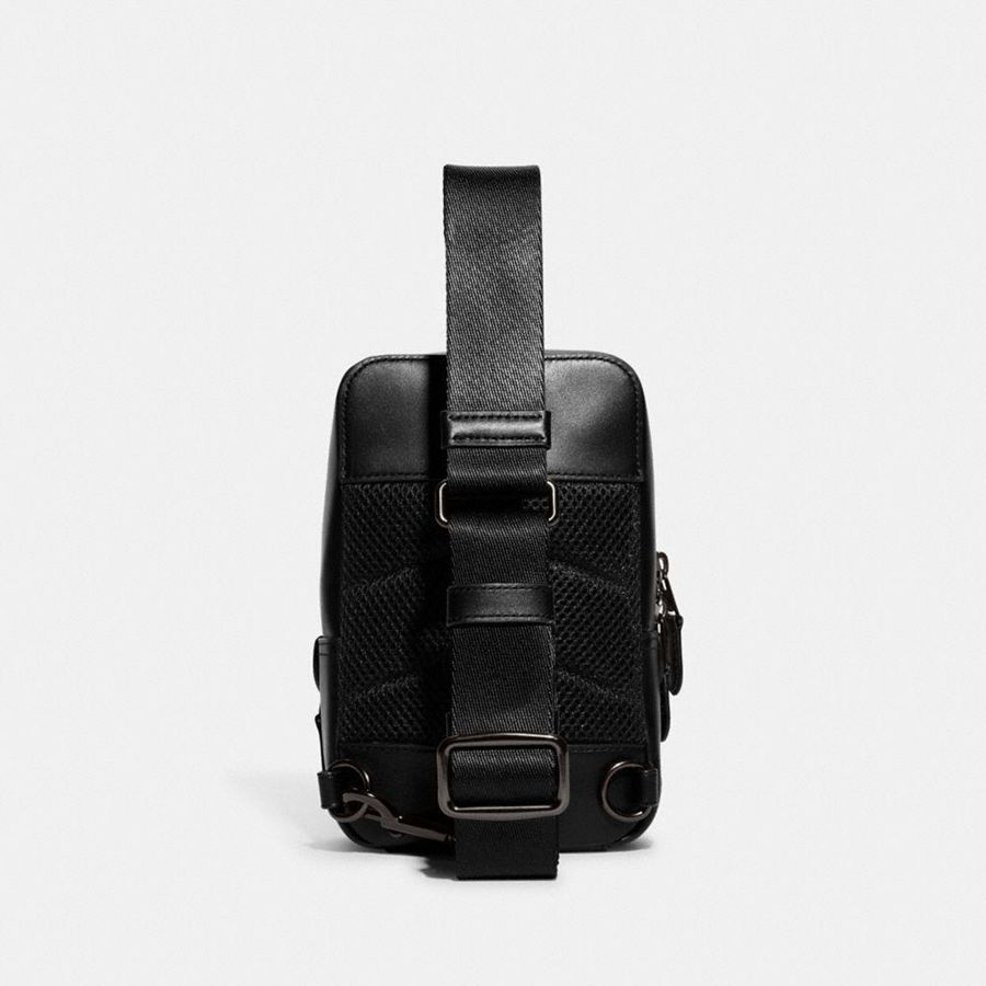 Mochila COACH Gotham Sling Pack 13 In Signature Canvas Feminino Pretas | 58346VYPQ
