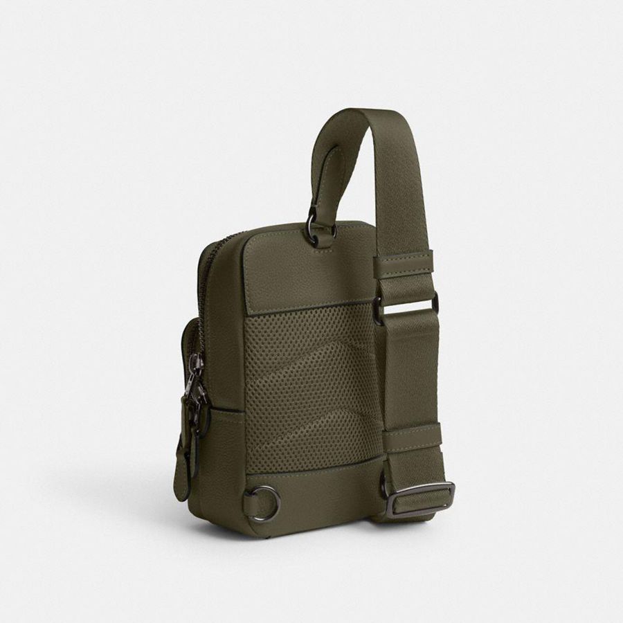 Mochila COACH Gotham Sling Pack 13 Masculino Verdes | 82769HFVM