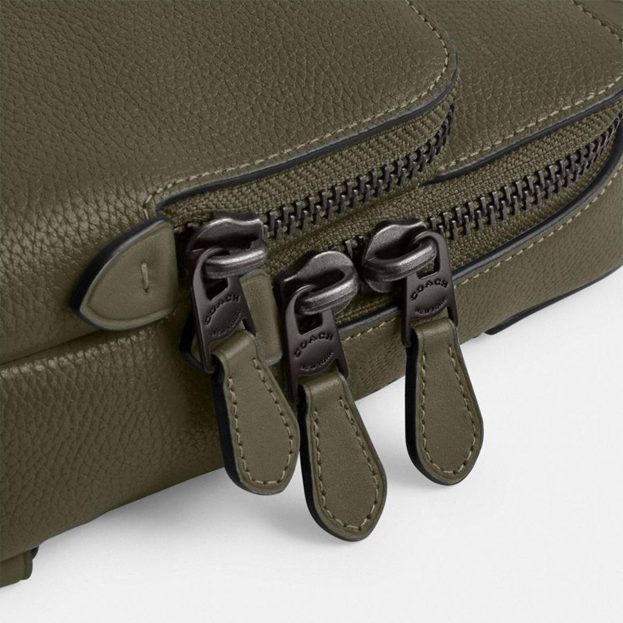 Mochila COACH Gotham Sling Pack 13 Masculino Verdes | 82769HFVM