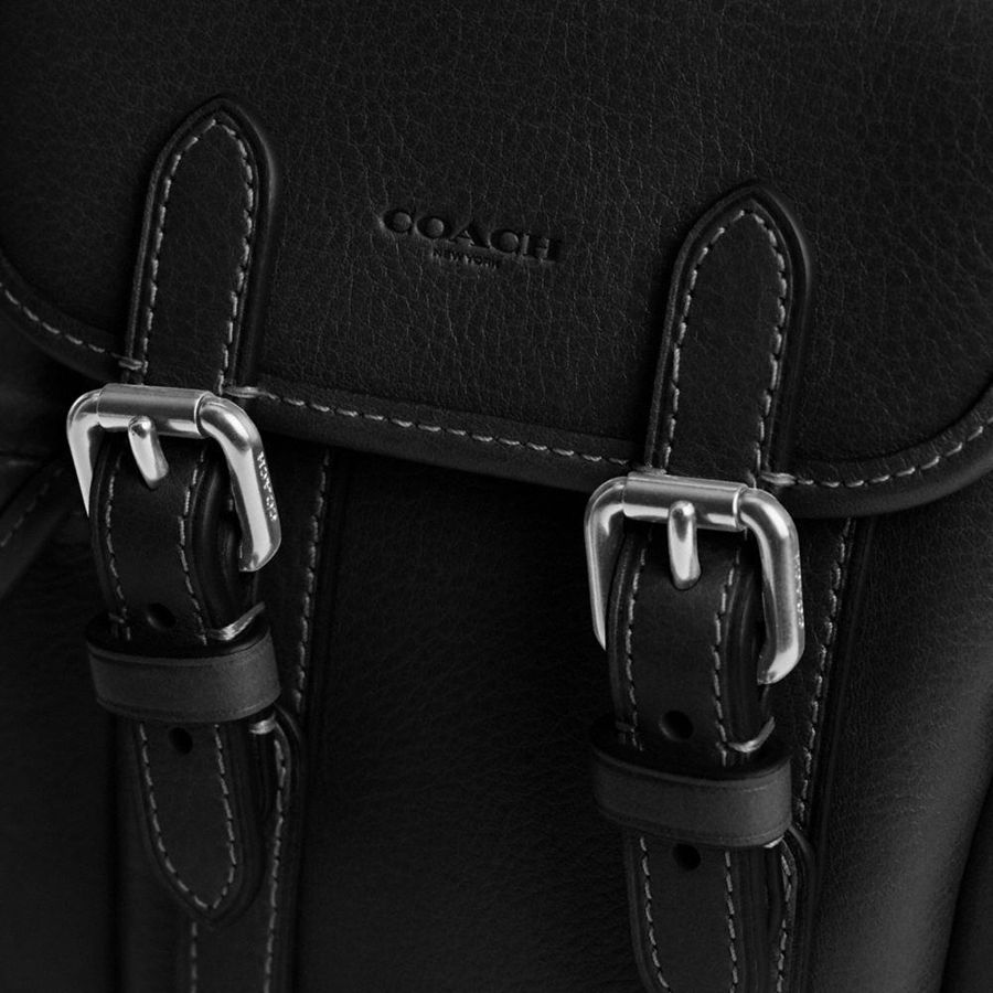 Mochila COACH Hitch 13 Masculino Pretas | 21085IMKB