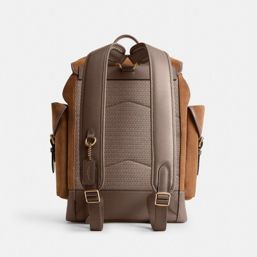 Mochila COACH Hitch Masculino Marrom | 45678NFVK
