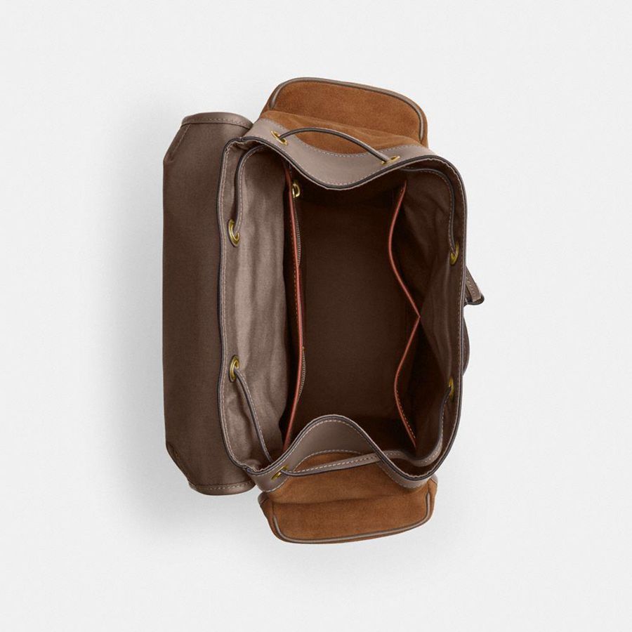 Mochila COACH Hitch Masculino Marrom | 45678NFVK