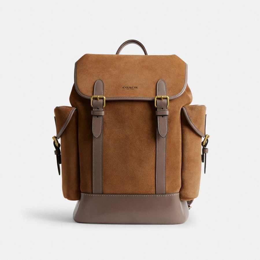 Mochila COACH Hitch Masculino Marrom | 45678NFVK