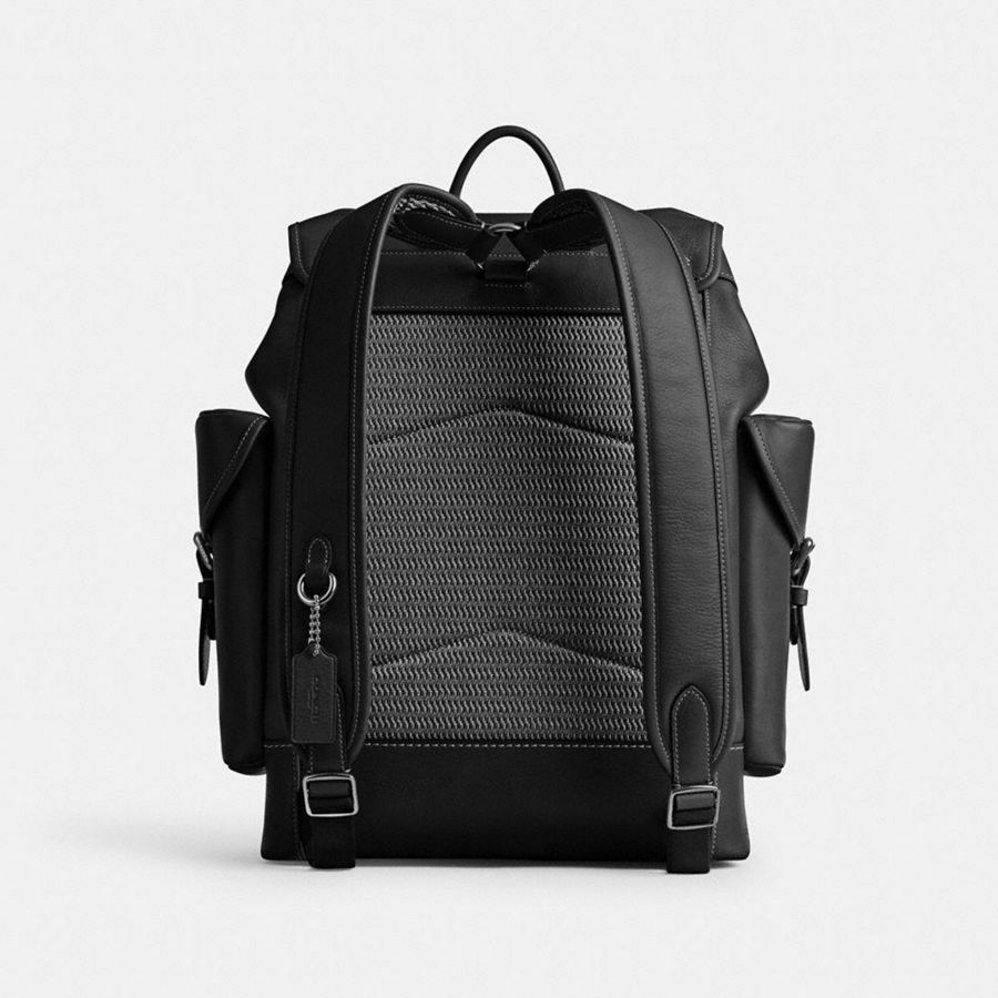 Mochila COACH Hitch Masculino Pretas | 95487UQEX
