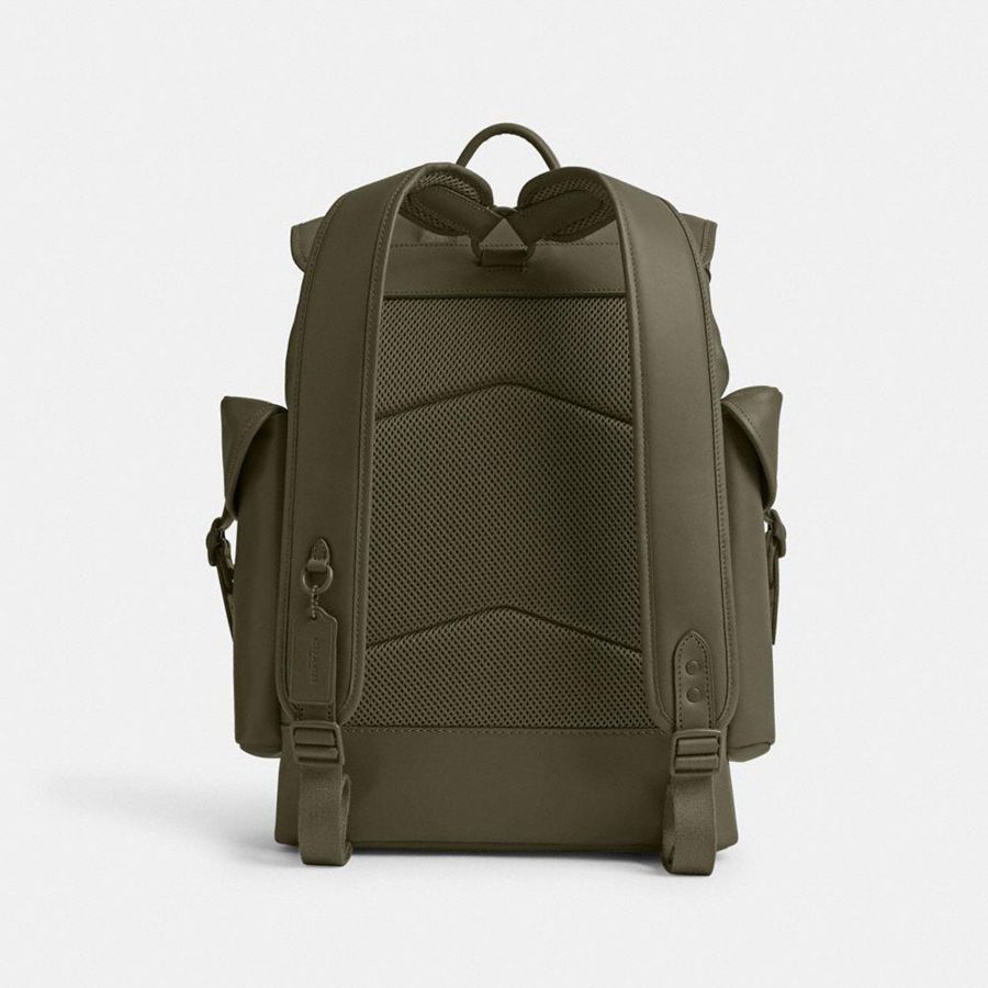 Mochila COACH Hitch Masculino Verdes | 98504TCAS
