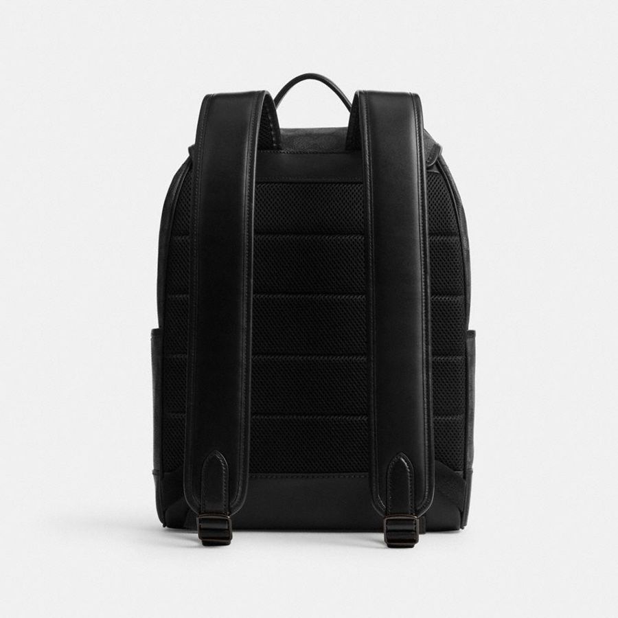 Mochila COACH League Flap In Signature Canvas Feminino Cinzentas | 01326FRZA