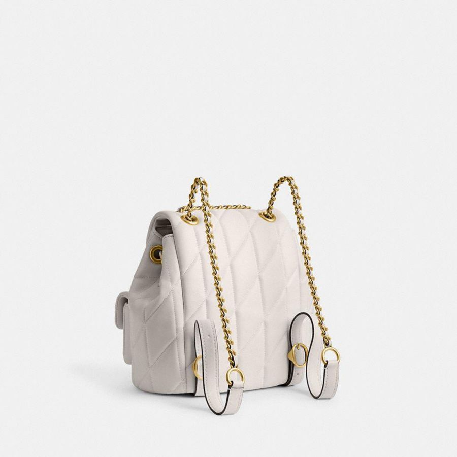 Mochila COACH Tabby With Pillow Quilting Feminino Branco | 60541ORXB