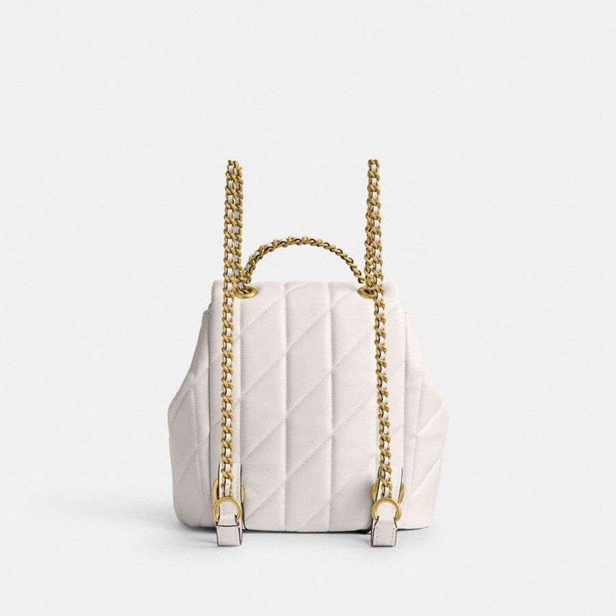 Mochila COACH Tabby With Pillow Quilting Feminino Branco | 60541ORXB
