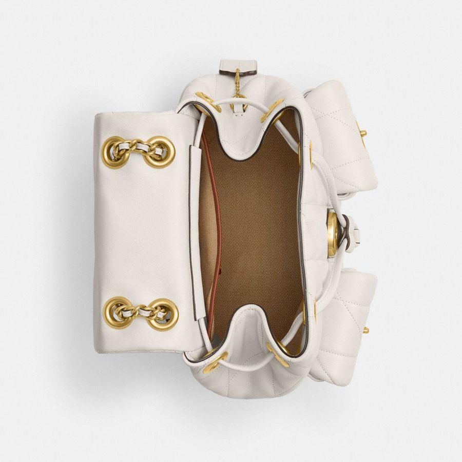 Mochila COACH Tabby With Pillow Quilting Feminino Branco | 60541ORXB