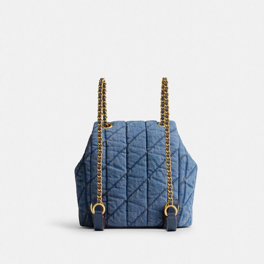 Mochila COACH Tabby With Quilting Feminino Azuis | 46097CWVQ