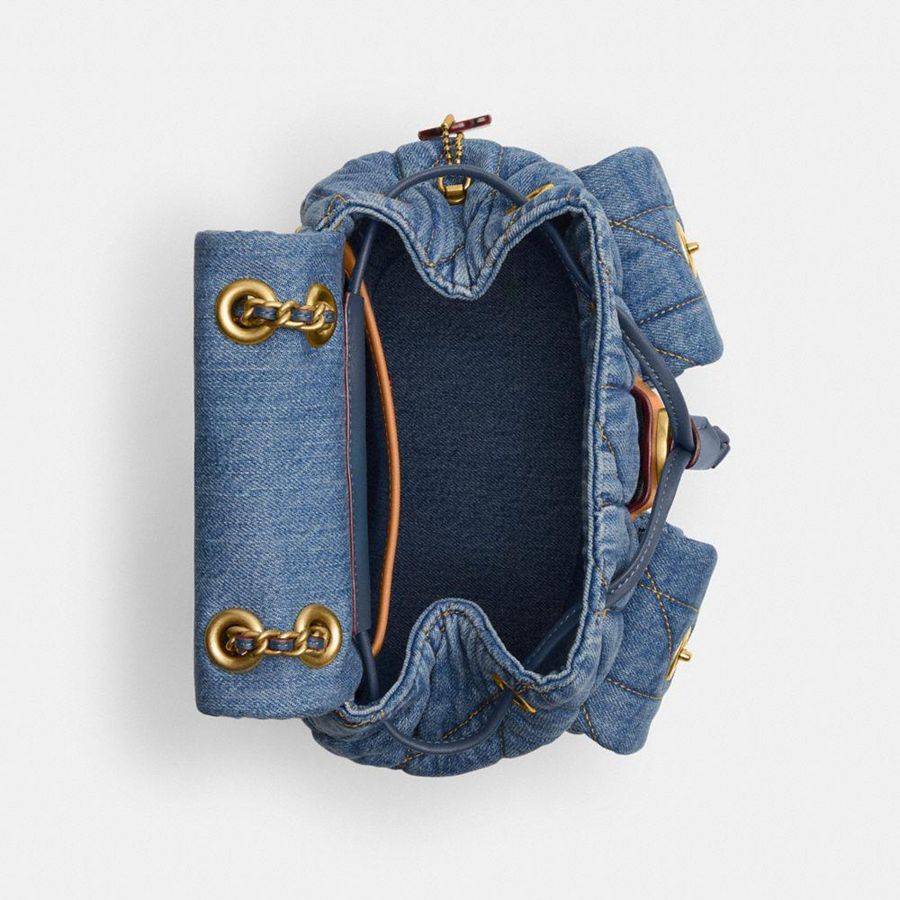 Mochila COACH Tabby With Quilting Feminino Azuis | 46097CWVQ
