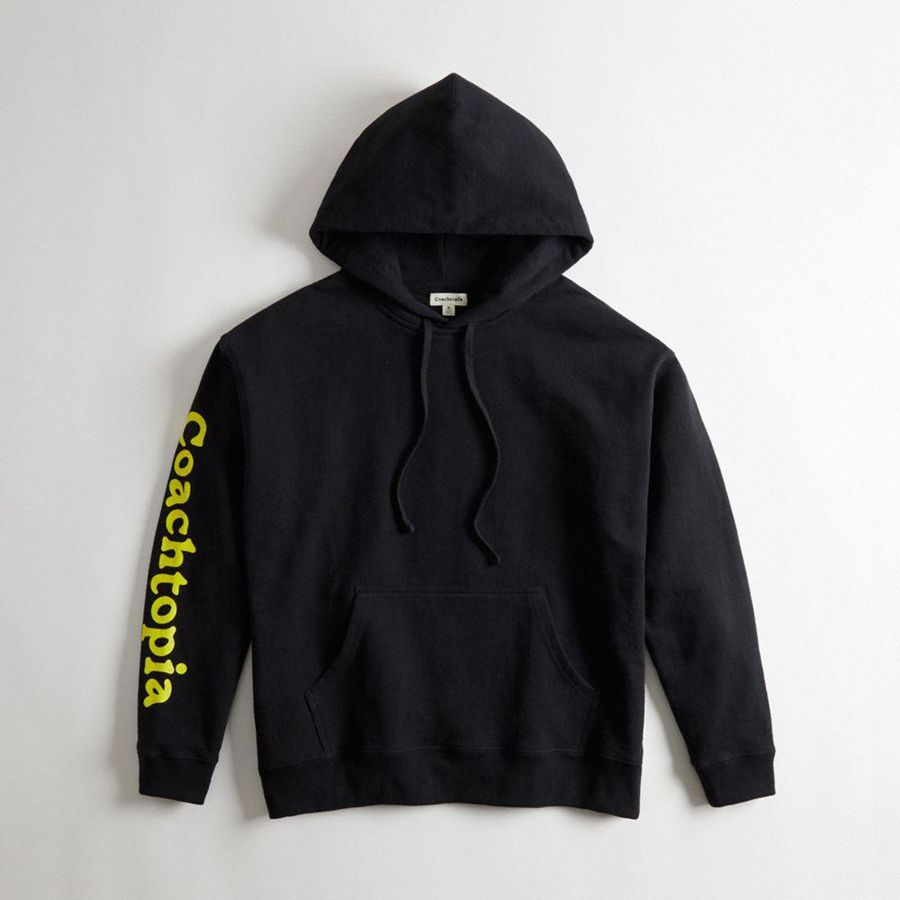 Moletom com Capuz COACH Hoodie With Cloud Print Feminino Pretas | 63548UPOV
