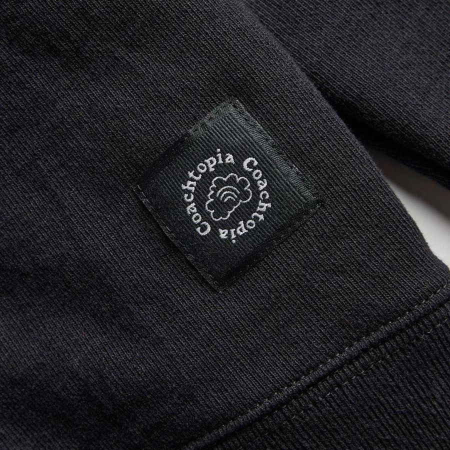 Moletom com Capuz COACH Hoodie With Coachtopia Graphic Label Feminino Pretas | 12854UFQI