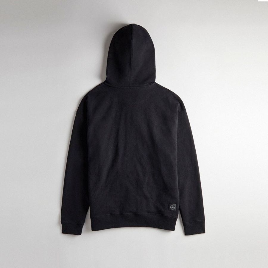 Moletom com Capuz COACH With Coachtopia Graphic Label Masculino Pretas | 04861ALTH