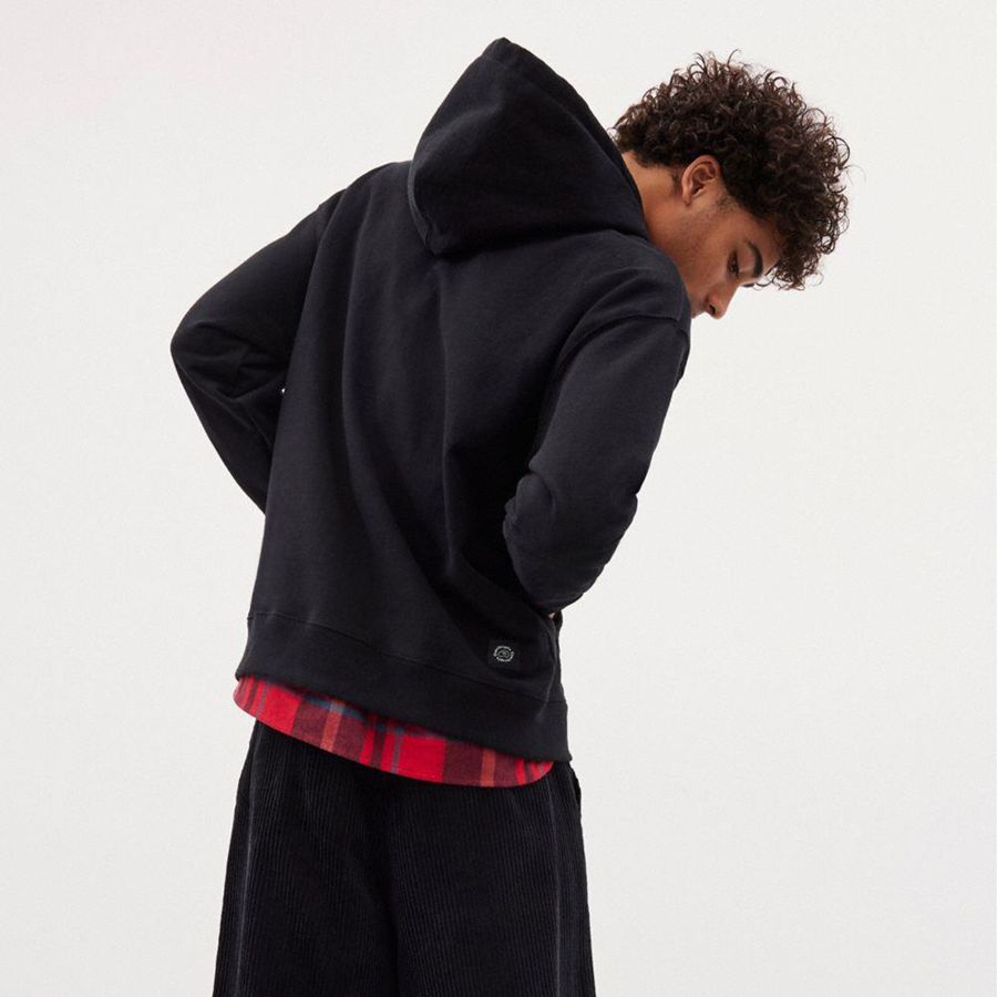 Moletom com Capuz COACH With Coachtopia Graphic Label Masculino Pretas | 04861ALTH