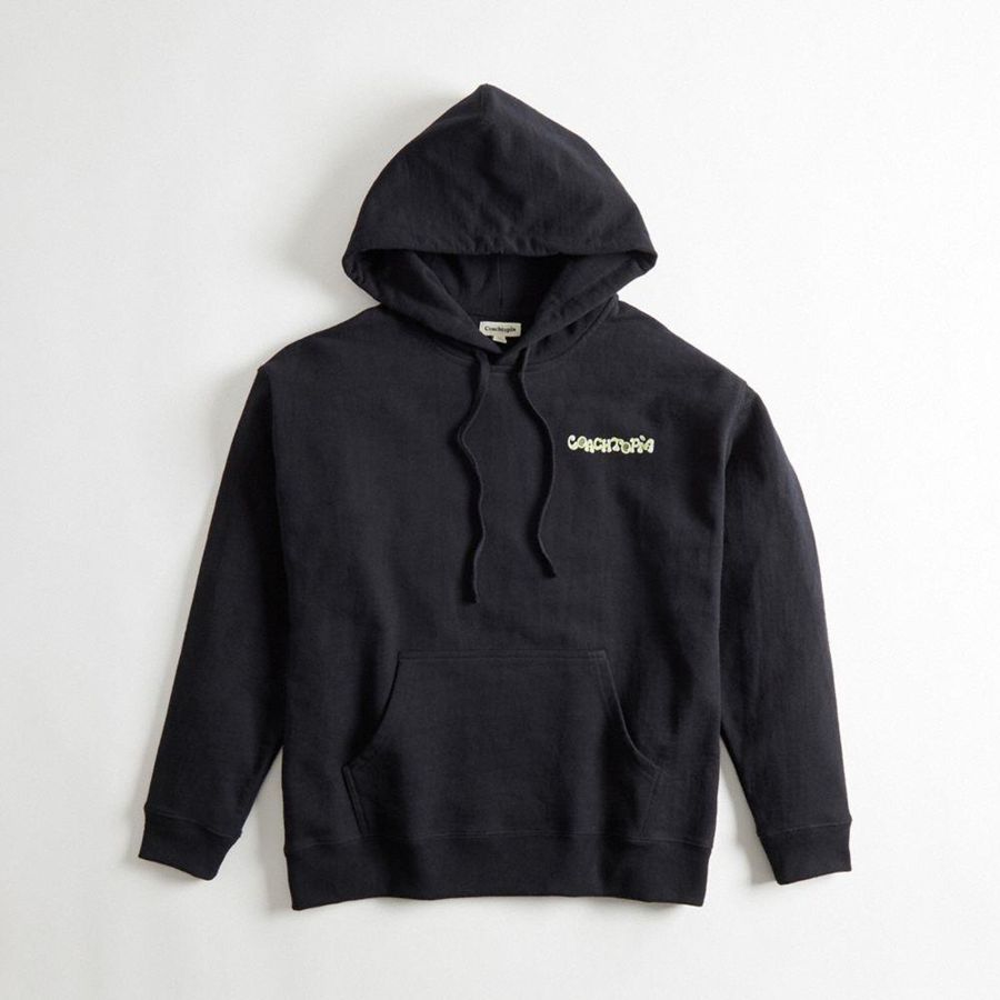 Moletom com Capuz COACH With This Is Coachtopia Print Masculino Pretas | 78903OYNR