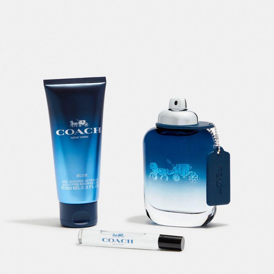 Perfume COACH Eau 3 Piece Gift Set Masculino Azuis | 73601IWXP