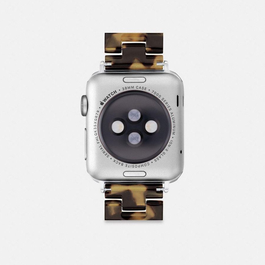 Relógios COACH Apple® Strap, 38 Mm, 40 Mm And 41 Mm Masculino Pretas | 15976YAQI