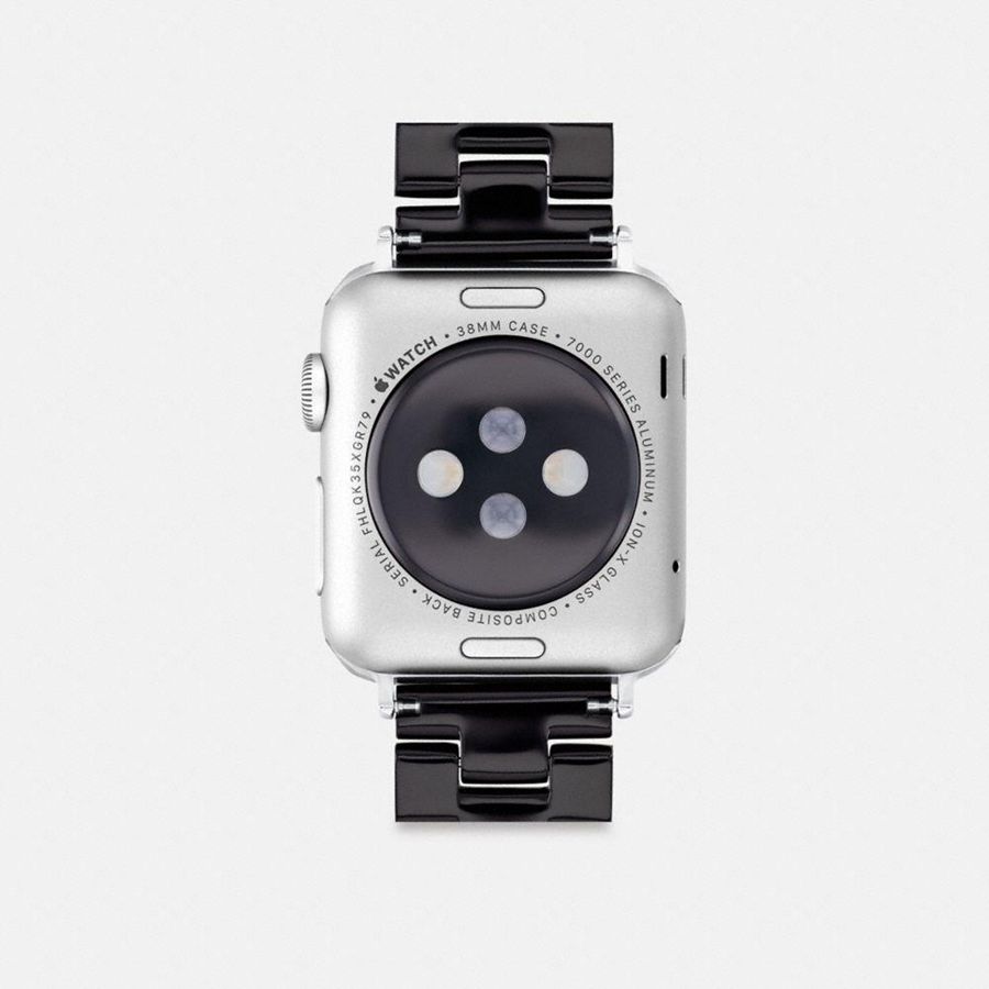 Relógios COACH Apple® Strap, 38 Mm, 40 Mm And 41 Mm Masculino Pretas | 96201DWGO