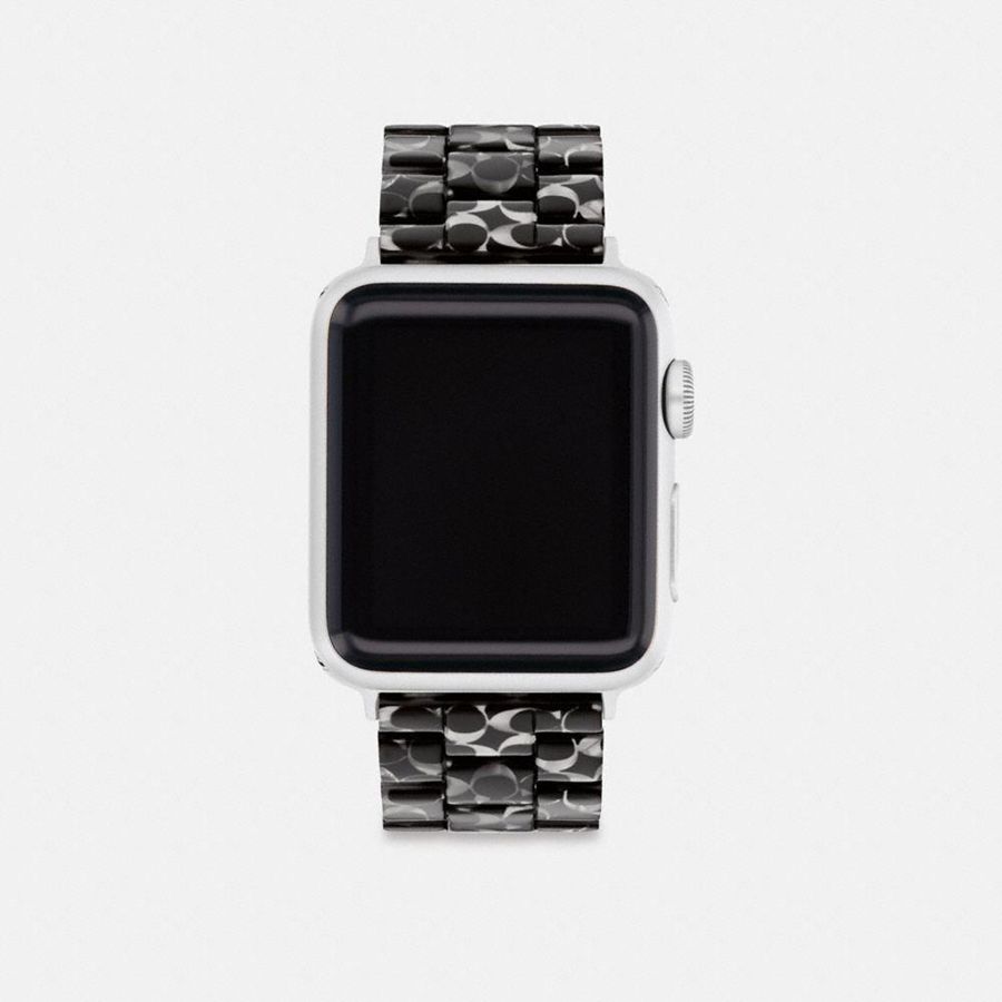 Relógios COACH Apple® Strap, 38 Mm, 40 Mm And 41 Mm Masculino Pretas | 96201DWGO