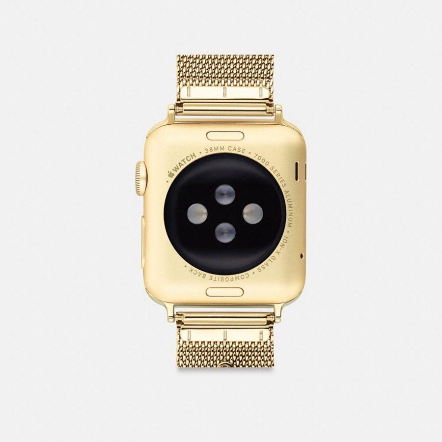 Relógios COACH Apple® Strap, 38 Mm, 40 Mm And 41 Mm Masculino Douradas | 36028UMWJ