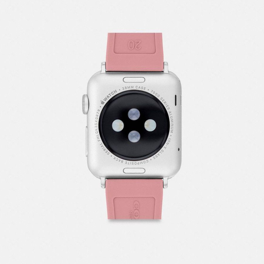 Relógios COACH Apple® Strap, 38 Mm, 40 Mm And 41 Mm Feminino Rosa | 73684GEXK