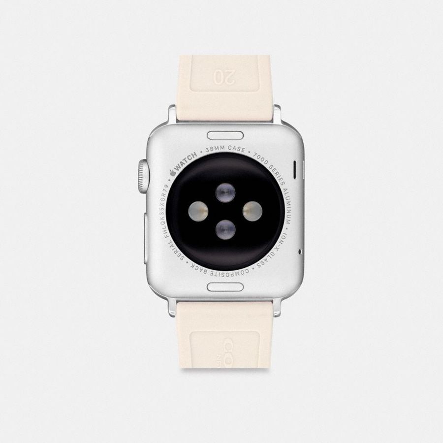 Relógios COACH Apple® Strap, 38 Mm, 40 Mm And 41 Mm Feminino Branco | 73256FWIR