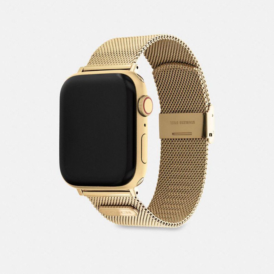 Relógios COACH Apple® Strap, 42 Mm And 44 Mm Masculino Douradas | 23914NPYM