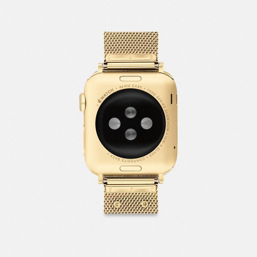 Relógios COACH Apple® Strap, 42 Mm And 44 Mm Masculino Douradas | 23914NPYM