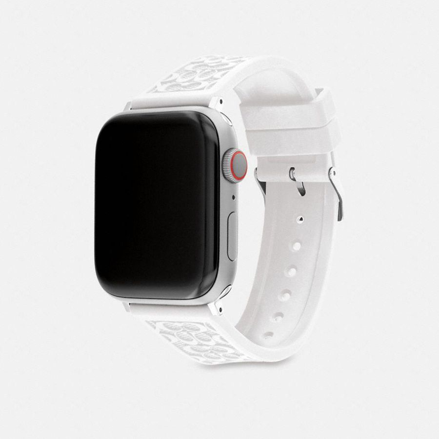 Relógios COACH Apple® Strap, 42 Mm And 44 Mm Masculino Branco | 09268DMOP
