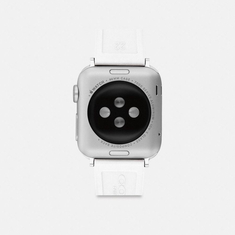 Relógios COACH Apple® Strap, 42 Mm And 44 Mm Masculino Branco | 09268DMOP