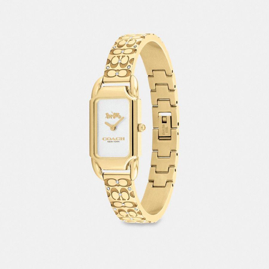 Relógios COACH Cadie, 17.5 Mm X 28.5 Mm Feminino Douradas | 25089AOZM