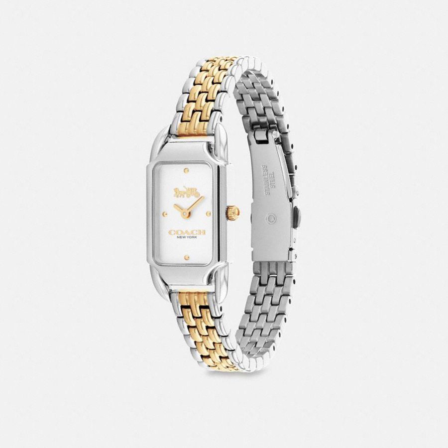 Relógios COACH Cadie, 17.5 Mm X 28.5 Mm Feminino Prateadas | 38201IJNG