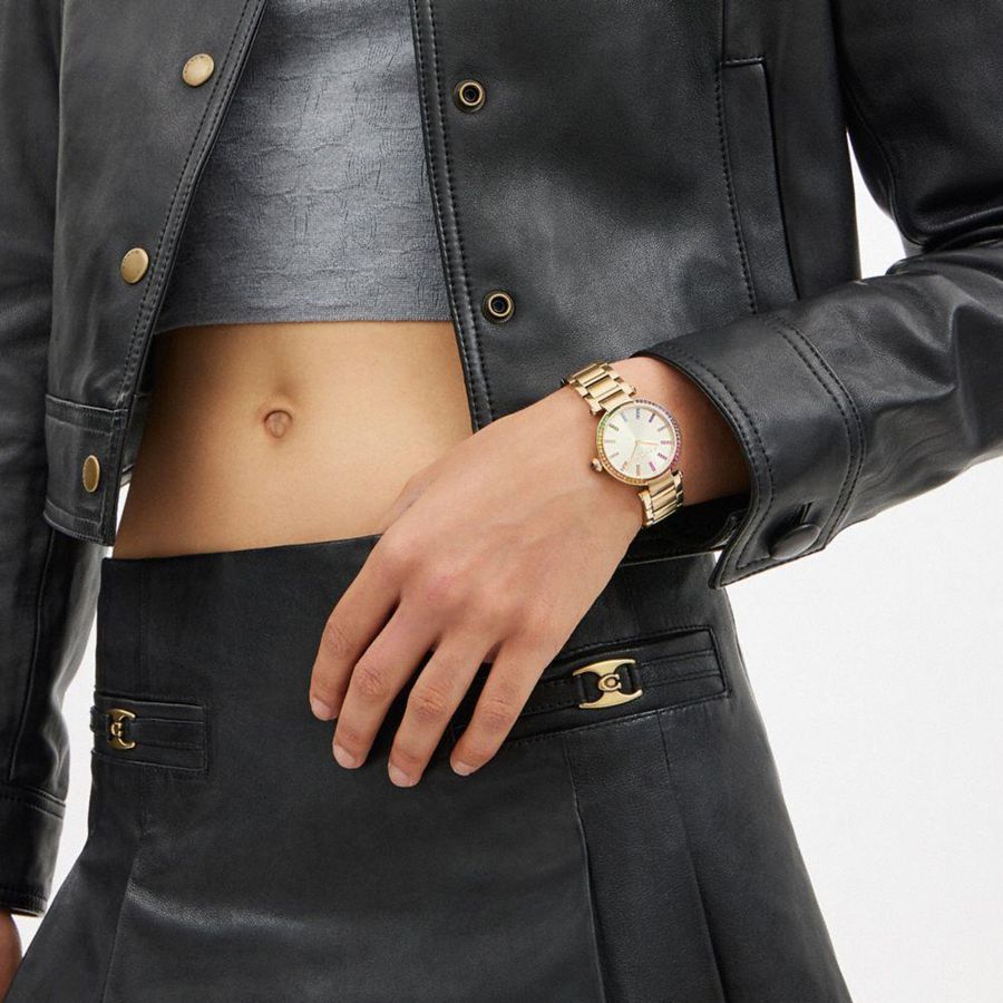Relógios COACH Cary, 34 Mm Feminino Douradas | 46987XZFT