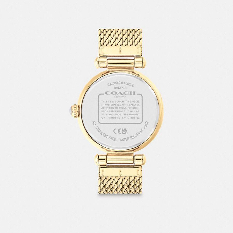 Relógios COACH Cary, 34 Mm Feminino Douradas | 61432UHMJ